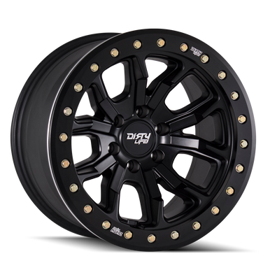 17x9 5x5 4.53BS Dt1 Matte Black - Dirty Life Wheels