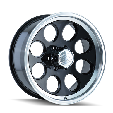 16x10 8x6.5 4BS Type 171 Black/Machined Lip - Ion Wheel