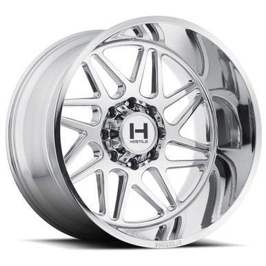 Hostile Wheels H108 Chrome 22x12 8x6.5 -44 O.S. 125.2 H.B.