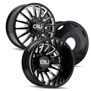 22" 9110D Summit Blk/Milled Dually Kit - Cali Off Road