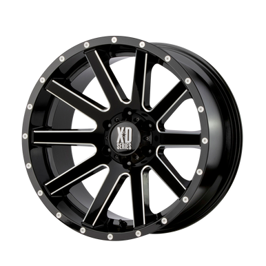 20x10 5x5 4.56BS XD818 Heist Gloss Black Milled - XD Wheels