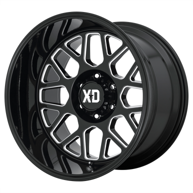 20x10 8x6.5 4.79BS XD849 Grenade 2 Gloss Black Milled - XD Wheels