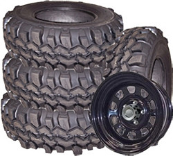 35x12.50x15 LTB / 15x10 Black "D" Wheels - Set of 4