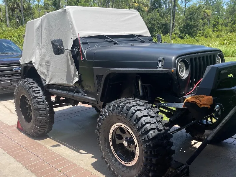 97 Jeep TJ coiled and 4 linked on 6 inch lift