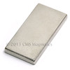 Powerful N52 neodymium magnet 2x1x3/16 inch close-up showing durable coating and block shape