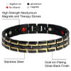 Magnetic Bracelet Novoa Men's Quad-Element Gloss Black Stainles