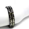 Magnetic Bracelet Novoa Men's Quad-Element Gloss Black Stainless