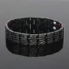 <img src="mens  magnetic bracelet .png" alt="casual magnetic therapy jewelry  strong  front view   Novoa Men's Quad-Element Polished Silver Titanium Magnetic Bracelet with Carbon Fiber Inlays  ">