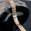 <img src="mens gold color magnet bracelet .png" alt="casual magnetic therapy jewelry  strong  side view    magnetic-bracelet-jewelry   Novoa Men's Rose Gold Colored  B246QM     ">