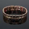<img src="mens gold color magnet bracelet .png" alt="casual magnetic therapy jewelry  strong  top view    magnetic-bracelet-jewelry   Novoa Men's Rose Gold Colored  B246QM     ">