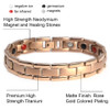 <img src="mens gold color magnet bracelet .png" alt="casual magnetic therapy jewelry  strong  top view    magnetic-bracelet-jewelry   Novoa Men's Rose Gold Colored    Novoa Men's Quad-Element Rose Gold Colored Titanium Magnetic Bracelet  ">