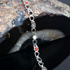 <img src=" womens  silver heart magnet bracelet .png" alt="casual magnetic therapy jewelry  strong side  view  Magnetic bracelet Novoa Women 's  Silver Heart Magnetic B185