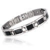 <img src="mens  magnetic bracelet .png" alt="casual magnetic therapy jewelry  strong  front view    Magnetic Bracelet Novoa Men's Quad-Element Satin Stainless  B072J   Novoa Men's Quad-Element Polished Silver Titanium Magnetic Bracelet with Carbon Fiber Inlays  ">