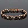 <img src=" womens  gold color magnet bracelet .png" alt="casual magnetic therapy jewelry  side view Magnetic  bracelet Jewelry Quad-Element Titanium Rose Gold  B185QM">