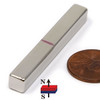 N45 Neodymium Bar Magnet 2x1/4x1/4 Inch with 18.6 LB Pull