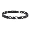 Magnetic  bracelet Jewelry Novoa Women 's Titanium  Black Heart  B185QD-0