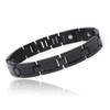 Magnetic Bracelet Men's Black Novoa Titanium  with Carbon Fiber Inlays - 12,800 Gauss B503-Black-0