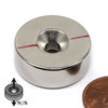 N45 Neodymium Disc Magnet 1"x3/8" with 34 LB Pull Force