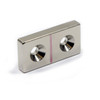 1.5x3/4x1/4" Neodymium Block Magnet Rectangle Countersunk