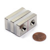 Neodymium Block Countersunk Magnet