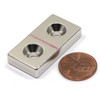 Neodymium Block Countersunk Magnet