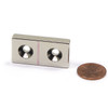 Neodymium Block Countersunk Magnet