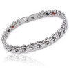 Quad-Element Silver Stainless Steel Magnetic Butterfly Bracelet