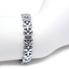 Quad-Element Silver Stainless Steel Magnetic Butterfly Bracelet
