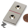 Neodymium Bar Magnet with Countersunk Hole