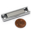 45 LB Ultra-Strong Neodymium Channel Magnets Set with Countersunk Holes & Screws - Perfect for DIY, Home, and Industrial Use