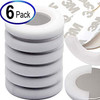 Neodymium Magnets Dia 1.26x1/8" w/ 3M Adhesives, 6 Pack