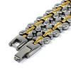 Women's Magnetic Butterfly Ankle Bracelet in Silver & Gold Stainless Steel 12,800 Gauss