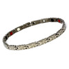 Magnetic Therapy Ankle Bracelet By Novoa, Women's Magnetic Ankle Bracelet in Silver Steel 12,800 Gauss