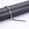 Magnetic Bracelet Novoa Women's Quad-Element Stainless Titanium Silver-Black Clovers