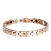 Magnetic Bracelet Novoa Women's Quad-Element Stainless Titanium Two-Tone Rose Gold - B101QM