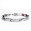 Magnetic  Bracelet Novoa Men's Quad-Element Titanium Two-Tone Silver B234