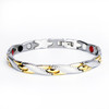 Magnetic  Bracelet Novoa Men's Quad-Element Titanium Gold Silver B234J