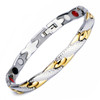 Magnetic  Bracelet Novoa Men's Quad-Element Titanium Gold Silver B234J