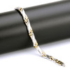 Magnetic  Bracelet Novoa Men's Quad-Element Titanium Gold Silver B234J