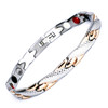 Magnetic  Bracelet Novoa Men's Quad-Element Titanium Rose Gold & Silver B234M