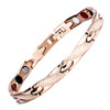 Magnetic  Bracelet Novoa Men's Quad-Element Titanium Two-Tone Rose Gold B234QM