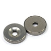 Close-up of the stainless steel covering on the N52 Neodymium Disc Magnet