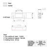 1.25" rectangular threaded pot magnets