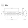 Drawing for Neodymium Channel Magnet 2.25x3/4x1/4" with #6 Countersunk Holes
