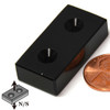 N42 Neodymium Block Magnet 1.5x0.75x0.375 with 46 LB Pull