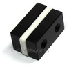 Side View of N42 Block Magnet with Countersunk Holes