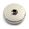 1-1/2" x 3/8" Neodymium Rare Earth Disc Magnet w/ #10 Countersink on Both Sides
