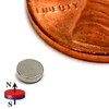 NdFeB neodymium magnet N45 dia 1/8x1/32 0.35 LB pull compact and powerful small Nd magnet