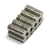 0.35 LB pull strong small disc magnet N45 neodymium NdFeB rare earth 1/8 x 1/32 inch close-up showing durable coating
