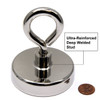 Durable heavy duty fishing magnet with protective coating